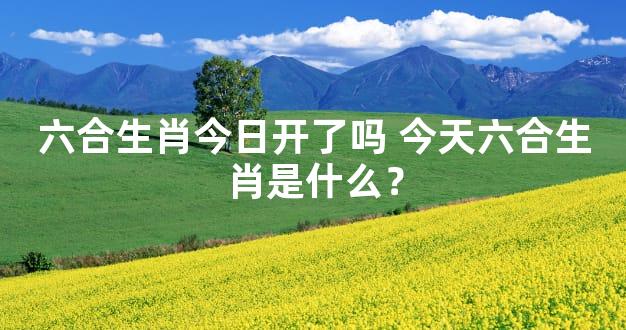 六合生肖今日开了吗 今天六合生肖是什么？